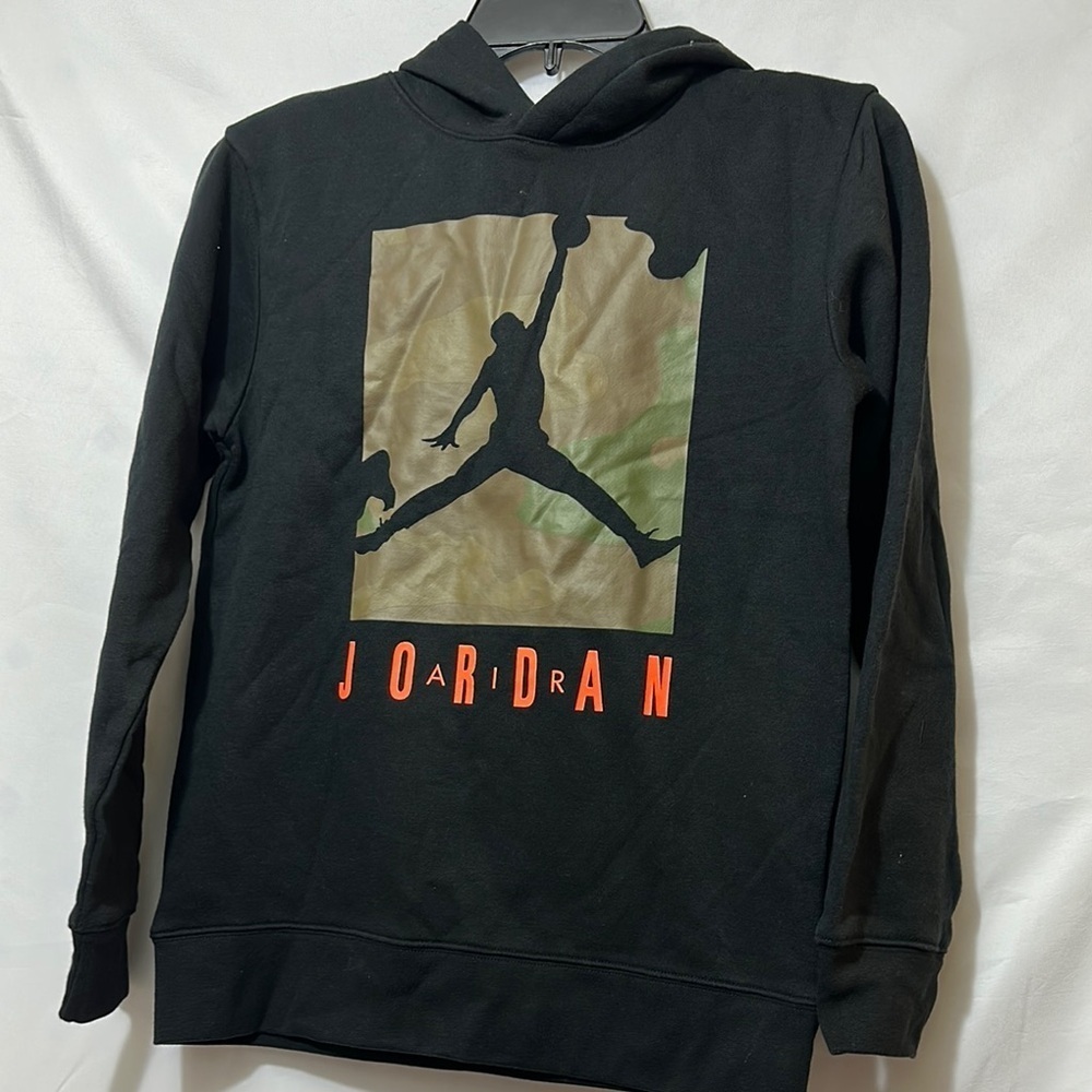 Jordan Black Hooded Sweater with Iconic Graphic